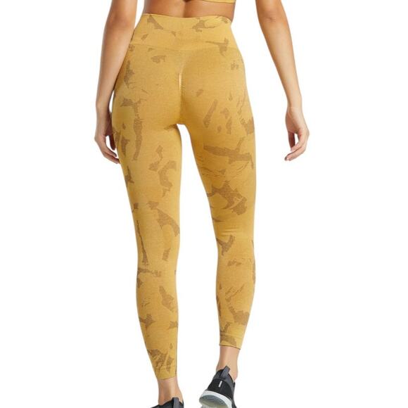 Gymshark Adapt Camo Seamless Leggings Savanna Yellow High Rise Size XL Athletic - Picture 8 of 9